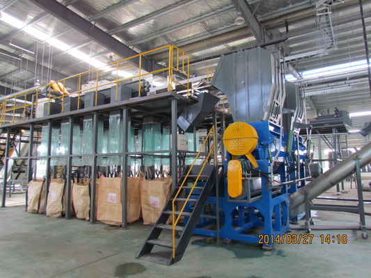 PET Bottle Recycling Line With Cutting Washing Plastic Waste Recycling Machine