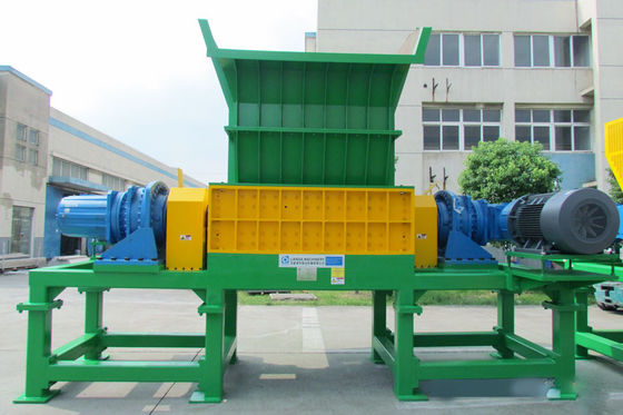 PLC Control Double Shaft Shredder For Plastic Recycling