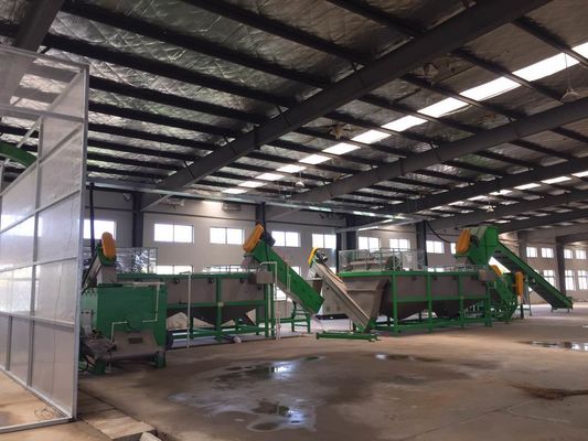 1000kg/h PE mulching film crushing washing and recycling machine
