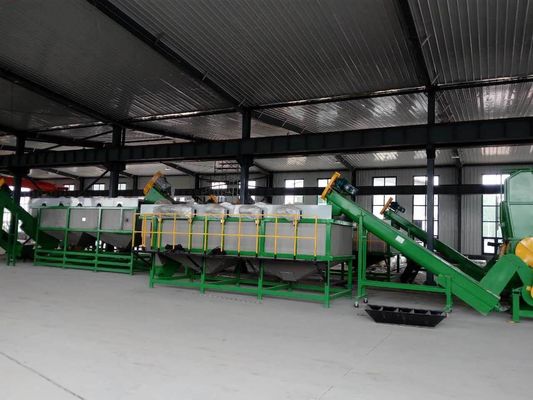 1000kg/h PE mulching film crushing washing and recycling machine