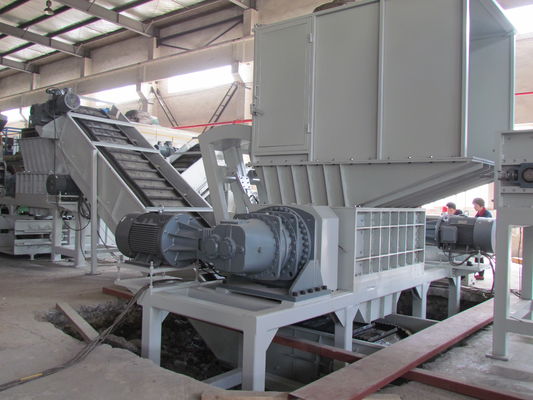 22*2kw 20rpm Solid Waste Double Shaft Shredder Machine