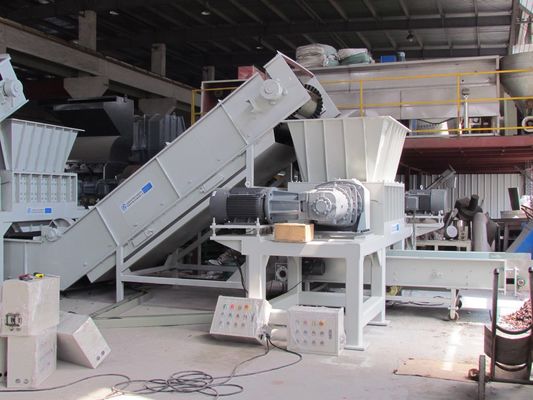 22*2kw 20rpm Solid Waste Double Shaft Shredder Machine